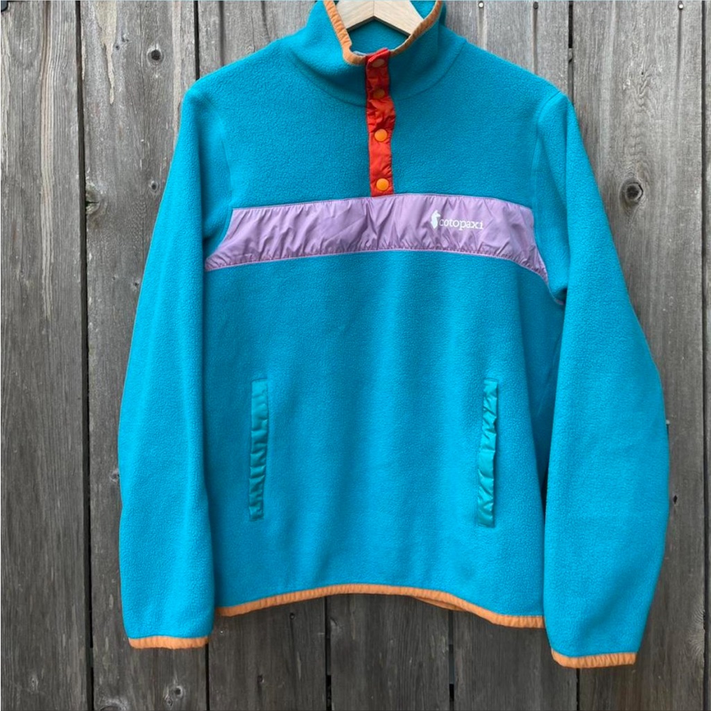 Cotopaxi Teal Purple Orange Teca Fleece Pullover Women’s Xxl Euc